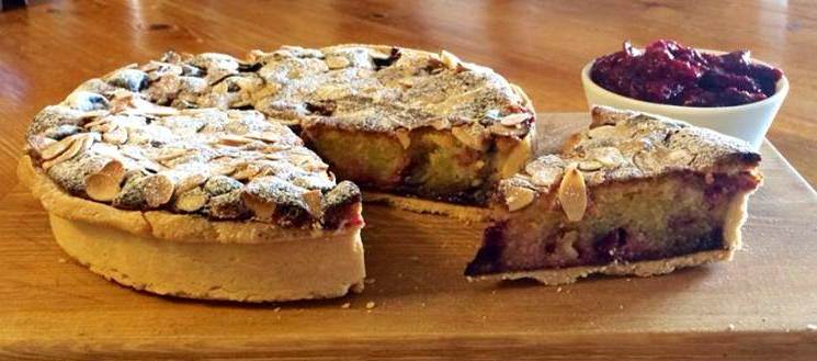 Plum and almond tart